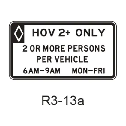 Vehicle Occupancy Definition [Hov Symbol] R3-13A 1