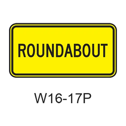 Roundabout [Plaque] W16-17P 1