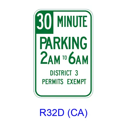_ Minute Parking _Am To _Am District_ Permits Exempt R32d(Ca) 1