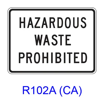 Hazardous Waste Prohibited R103(Ca) 1