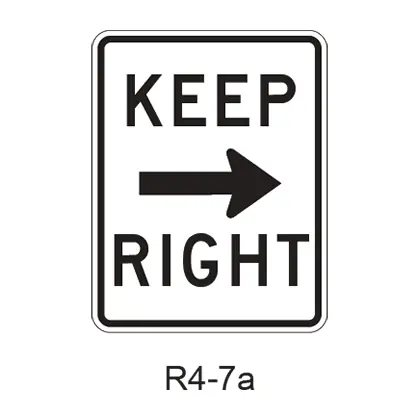 Keep Right R4-7A 1