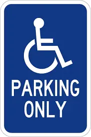 Handicap Parking Only Hi 12X18 1