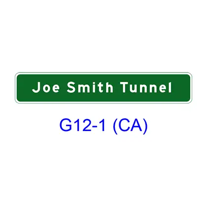 Memorial Sign (1-Line) G12-1(Ca) 1