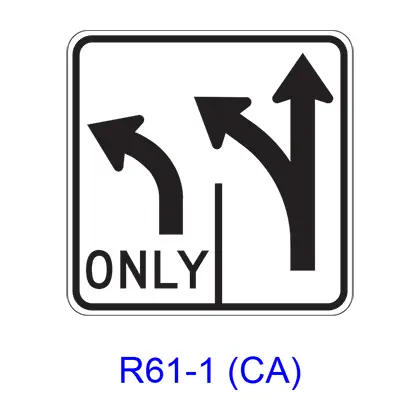 Intersection Lane Control R61-1(Ca) 1