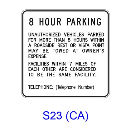 Rest Area/Vista Point _ Hour Parking 1