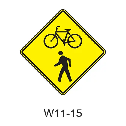 Combined Bicycle/Pedestrian [Symbols] W11-15 1