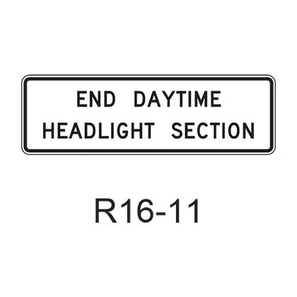 End Daytime Headlight Section R16-11 1