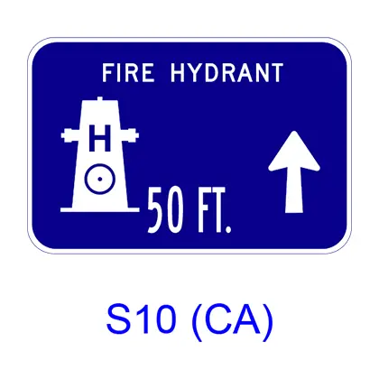 Fire Hydrant W/ Dist & Arrow [Symbol] S10(Ca) 1