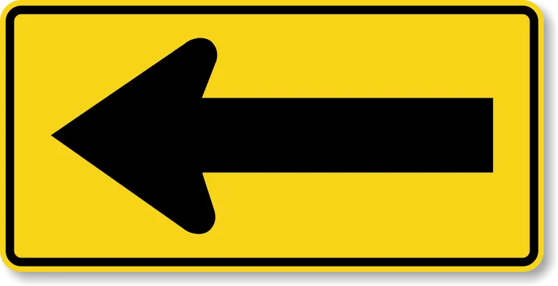 Plastic Arrow Eg 18X36 Blk/Org 1