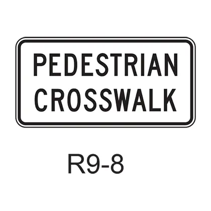 Pedestrian Crosswalk R9-8 1