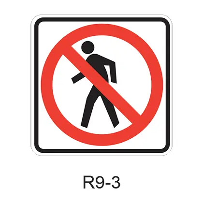No Pedestrian Crossing [Symb] R9-3 1