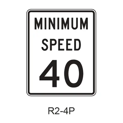 Minimum Speed Limit [Plaque] R2-4P 1
