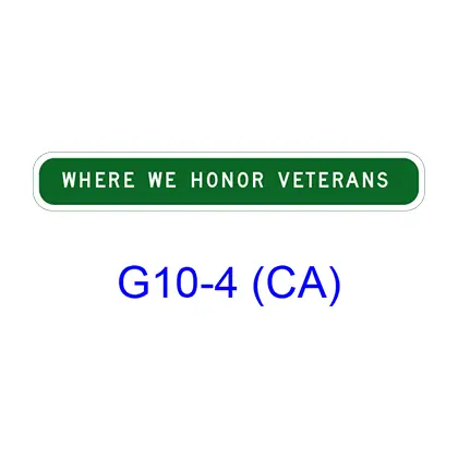 Where We Honor Veterans G10-4(Ca) 1
