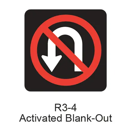 No U-Turn Activated Blank-Out [Symbol] R3-4Abo 1