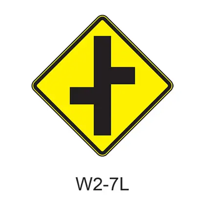 Intersection Warning W2-7L 1