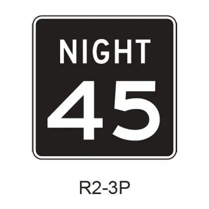 Night Speed Limit [Plaque] R2-3P 1