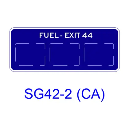 Single-Exit Interchange (One Service) Mainline Exit Xx Sg42-2(Ca) 1