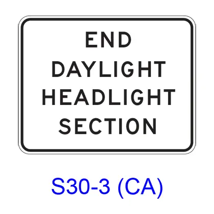 End Daylight Headlight Section S30-3(Ca) 1
