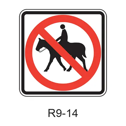 No Equestrians [Symbol] R9-14 1