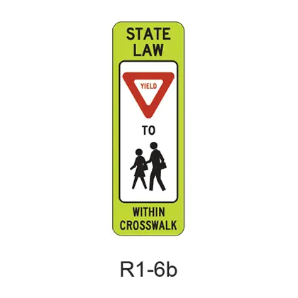 In-Street Schoolchildren Crossing [Symbol] R1-6B 1