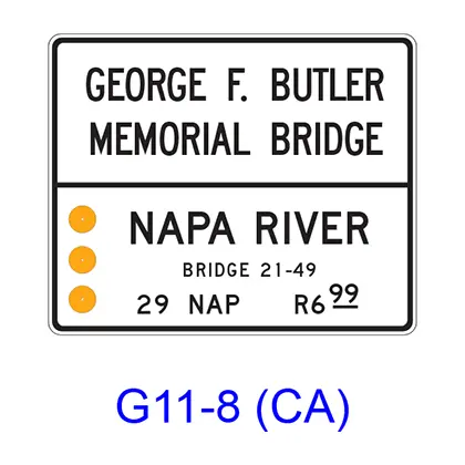 Memorial Bridge And Inventory Marker G11-8(Ca) 1