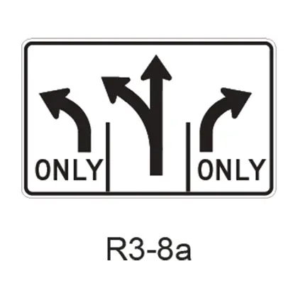 Advance Intersection Lane Control R3-8A 1
