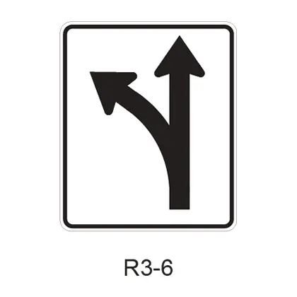 Optional Movement Lane Control R3-6 1