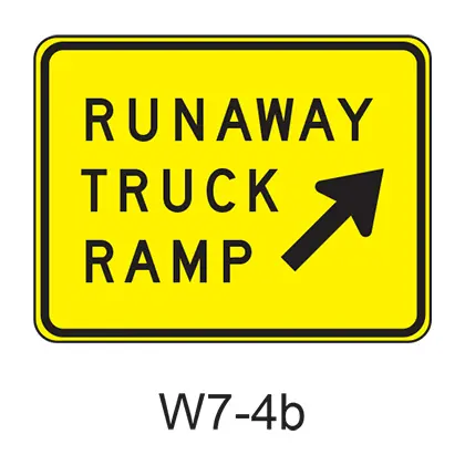 Runaway Truck Ramp (W/ Arrow) W7-4B 1
