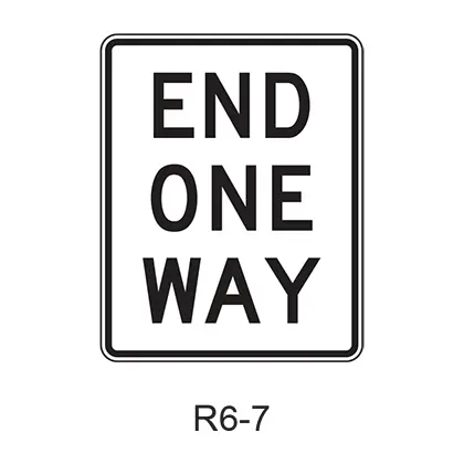 End One Way R6-7 1