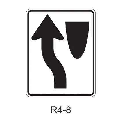 Keep Left [Symbol] R4-8 1