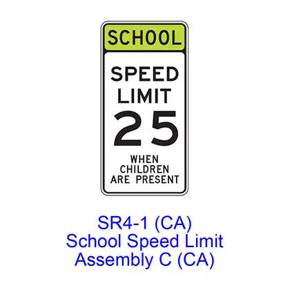 School Speed Limit Assembly C Sr4-1(Ca) 1
