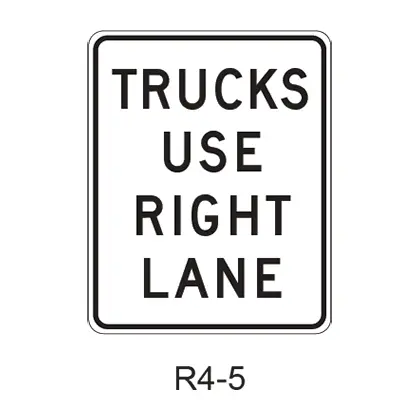 Trucks Use Right Lane R4-5 1
