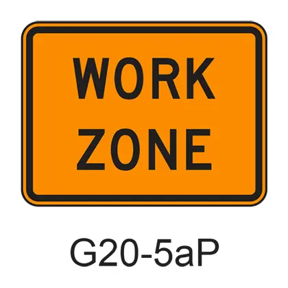 Work Zone [Plaque] G20-5Ap 1
