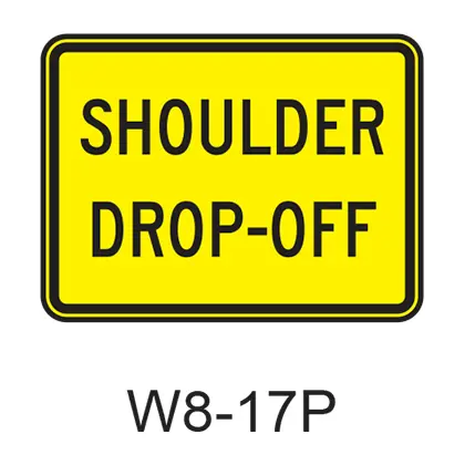 Shoulder Drop-Off [Plaque] W8-17P 1
