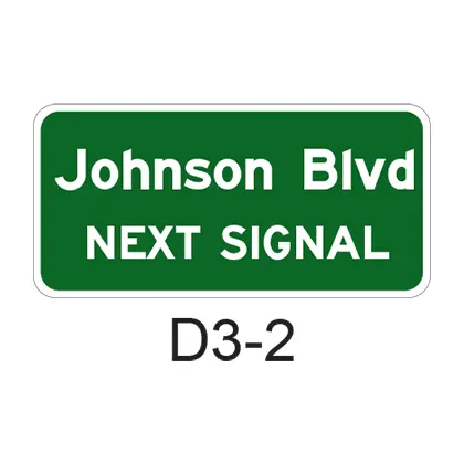 D3-2 Advance Street Name - 2 Lines Sign 1