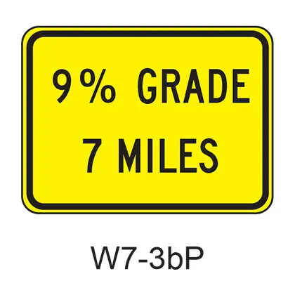 Xx% Grade Xx Miles [Plaque] W7-3Bp 1