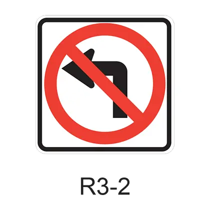 No Left Turn [Symbol] R3-2 1