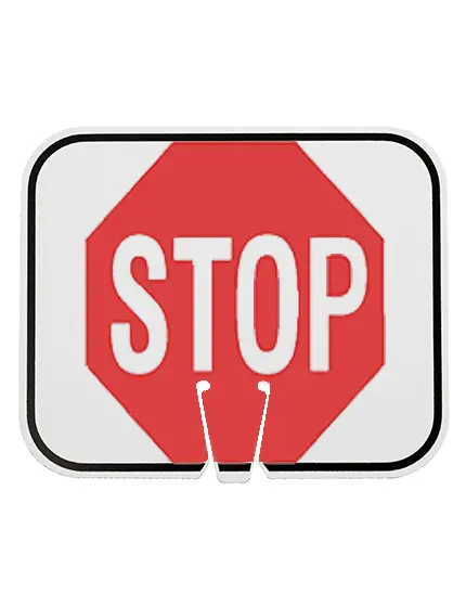 Stop Cone Sign Reflective 1