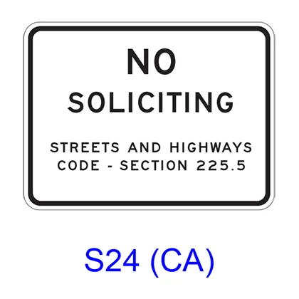 No Soliciting S24(Ca) 1