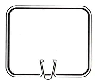 Cone Sign Blank White 1