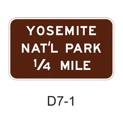 National/State Park Xx Miles D7-1 1