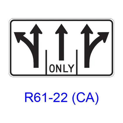 Intersection Lane Control R61-22(Ca) 1