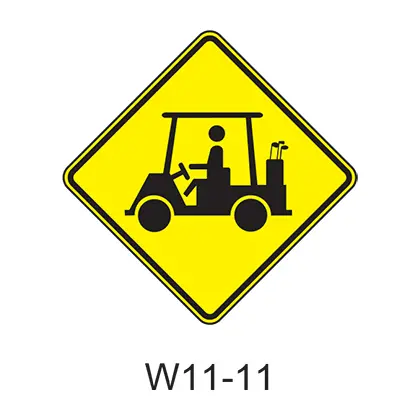 Golf Cart [Symbol] W11-11 1