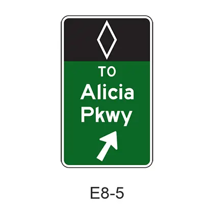 Preferential Lane Intermediate Egress Direction [Hov Symbol] E8-5 1