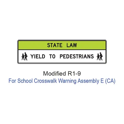 School Crosswalk Warning Assembly E [Symbol] R1-9Sch 1