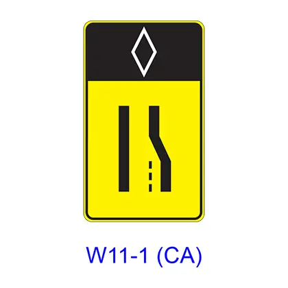 Hov Lane Reduction W11-1(Ca) 1