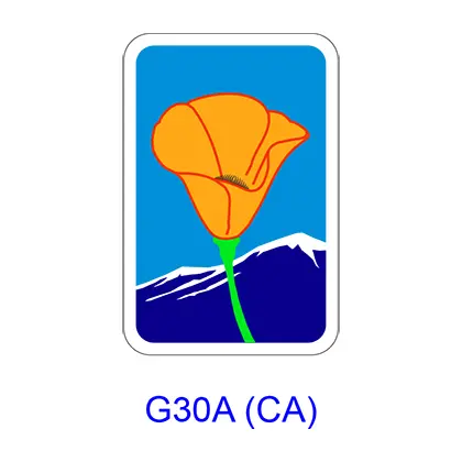 Scenic Route State Marker [Poppy Symbol] 1