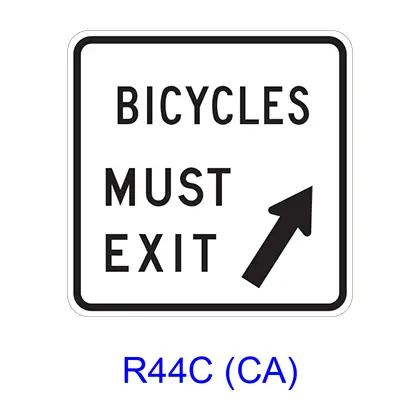 Bicycles Must Exit R44c(Ca) 1
