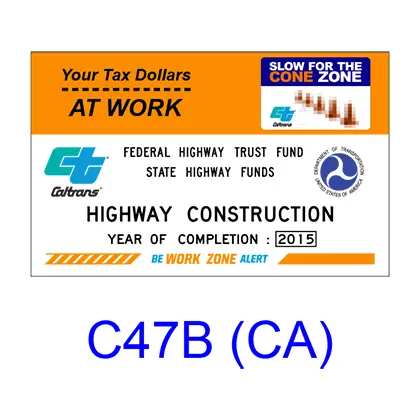 Construction Funding Id Sign C47b(Ca) 1
