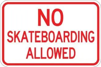 No Skateboarding 1